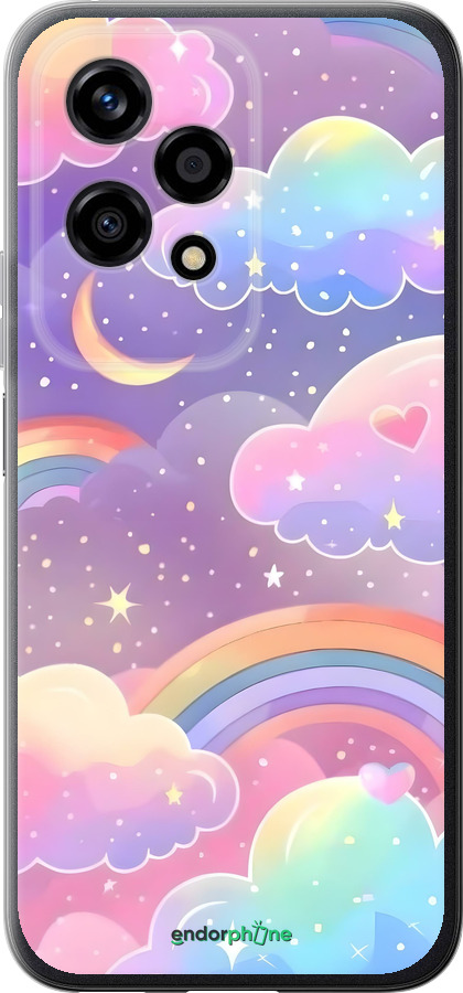 Силиконовый чехол Облака и радуга для Huawei Honor 200 Lite - 6312u-3728 изображение 