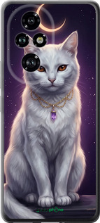Силиконовый чехол Mystic White Cat Gothic Dark Purple Gold для Huawei Honor 200 Pro - 6805u-3729 изображение 