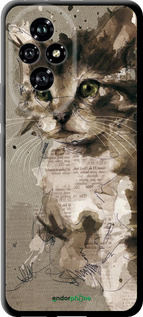 TPU чехол Котёнок из пятен и линий для Huawei Honor 200 - 119b-3731 изображение 