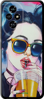 TPU чехол Арт-девушка в очках для Huawei Honor 200 - 3994b-3731 изображение 