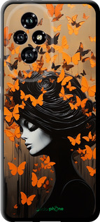 TPU чехол Чохол для телефону Дівчина з помаранчевими метеликами для Huawei Honor 200 - 5940b-3731 изображение 