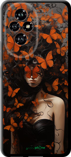 TPU чехол Девушка с оранжевыми бабочками для Huawei Honor 200 - 5941b-3731 изображение 