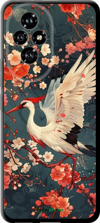 TPU чехол Сакура и аист для Huawei Honor 200 - 6108b-3731 изображение 