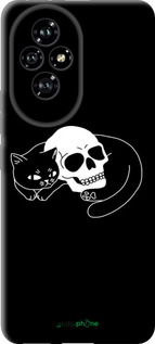TPU чехол С изображением кота и черепа для Huawei Honor 200 - 6491b-3731 изображение 