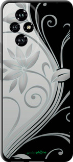 TPU чехол Цветы на чёрно-белом фоне для Huawei Honor 200 - 840b-3731 изображение 