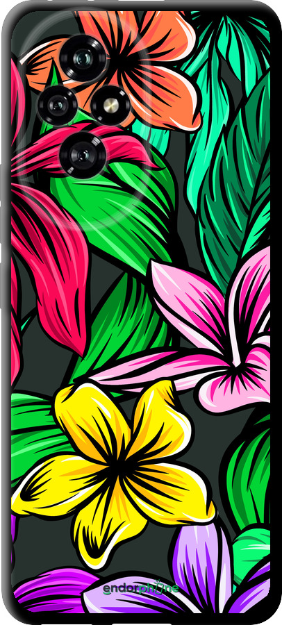 TPU чехол Тропические цветы 1 для Huawei Honor 200 - 4753b-3731 изображение 