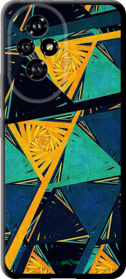 TPU чехол Арт, абстракция, желтый, синий для Huawei Honor 200 - 5382b-3731 изображение 