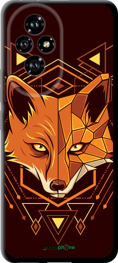 TPU чехол Лиса геометрия для Huawei Honor 200 - 5607b-3731 изображение 