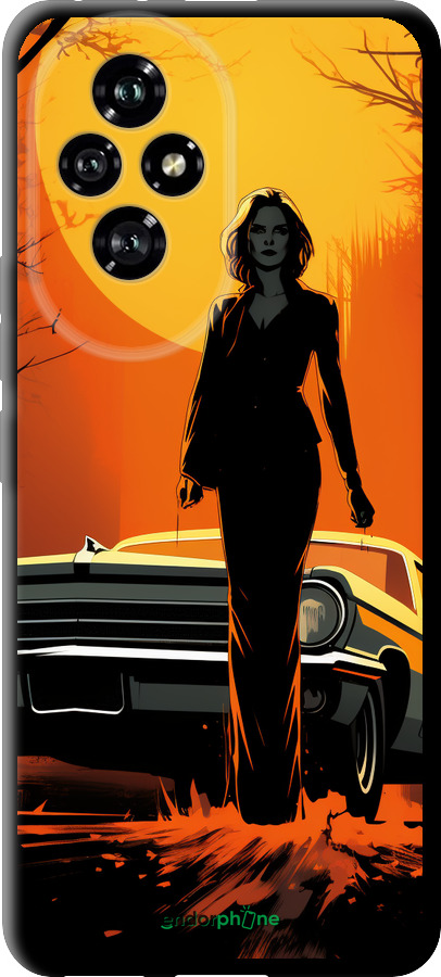 TPU чехол Чехол для телефона Девушка возле автомобиля для Huawei Honor 200 - 5946b-3731 изображение 