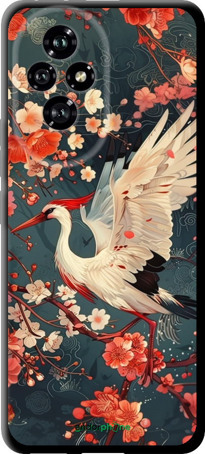 TPU чехол Сакура и аист для Huawei Honor 200 - 6108b-3731 изображение 