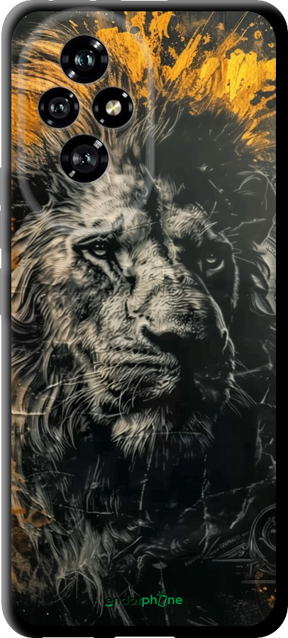 TPU чехол Лев в золотых красках для Huawei Honor 200 - 6155b-3731 изображение 