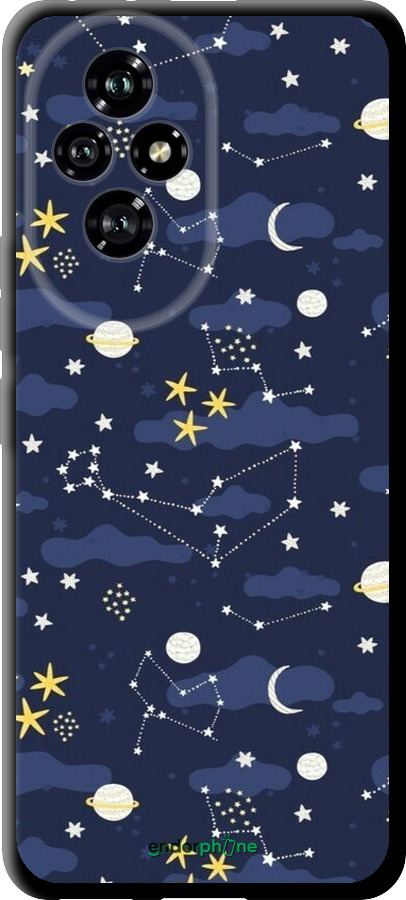 TPU чехол Астрономический узор. Милый дизайн мультяшной вселенной для Huawei Honor 200 - 6446b-3731 изображение 