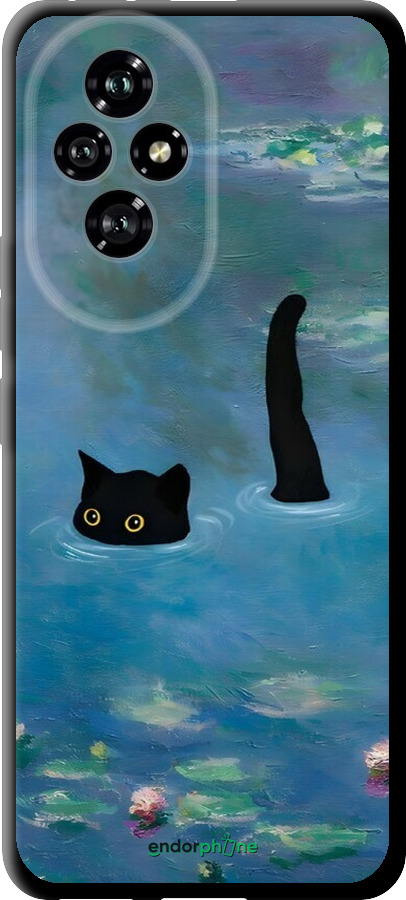 TPU чехол С изображением кота и водяной лилии Monet для Huawei Honor 200 - 6519b-3731 изображение 