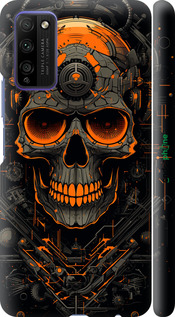 3D пластиковий матовий чехол Череп для Huawei Honor 30 Lite - 5952m-2074 изображение 