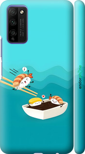 3D пластиковий матовий чехол Суші для Huawei Honor 30 Lite - 6354m-2074 изображение 