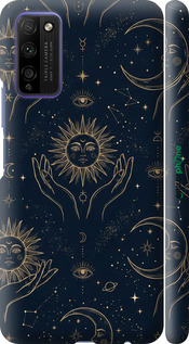 3D пластиковый матовый чехол 'Celestial Harmony: Sun & Moon Gold Mystic Pattern' для Huawei Honor 30 Lite изображение 5