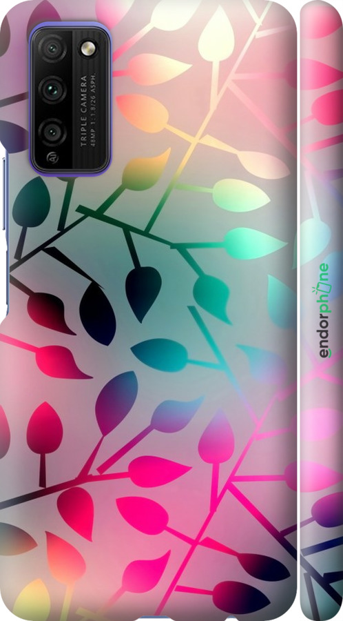 

3D пластиковий матовий чохол "Листя" для Huawei Honor 30 Lite