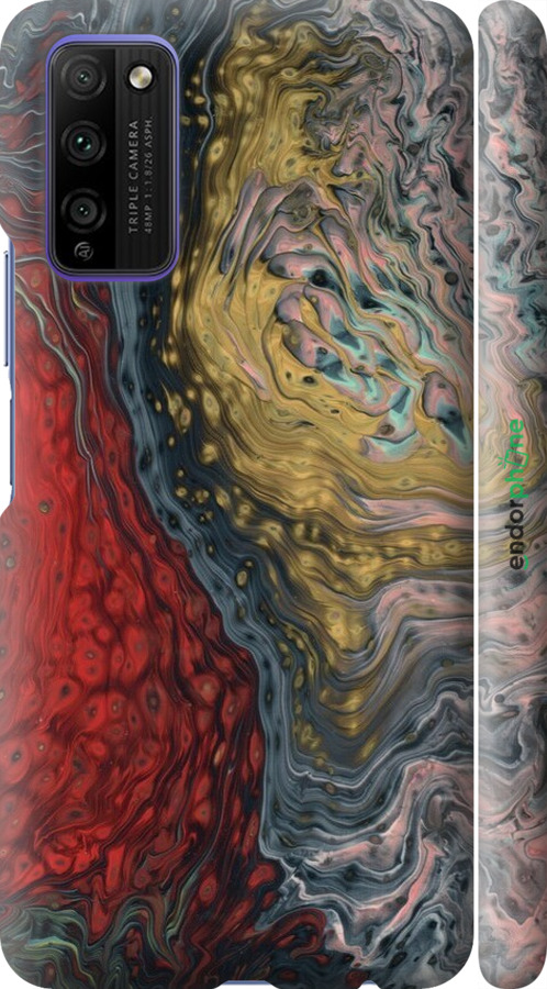 3D пластиковый матовый чехол С изображением абстрактной живописи для Huawei Honor 30 Lite - 6530m-2074 изображение 