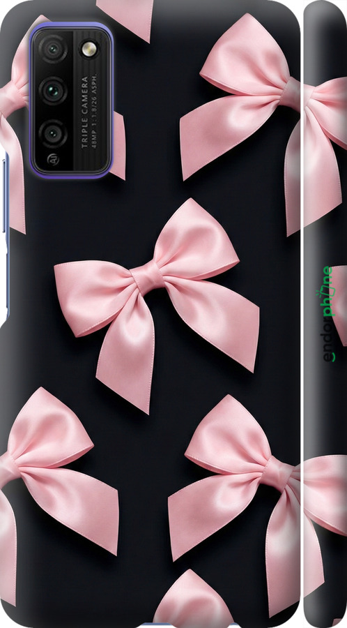 3D пластиковый матовый чехол Coquette Ribbons Dark Coquette для Huawei Honor 30 Lite - 6767m-2074 изображение 