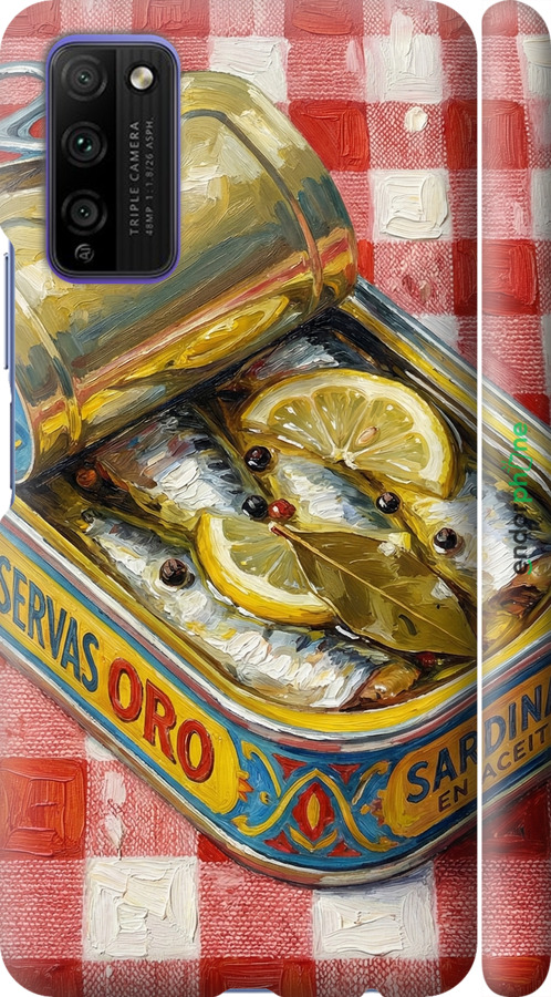 3D пластиковый матовый чехол Vintage Sardine Tin Phone для Huawei Honor 30 Lite - 6772m-2074 изображение 