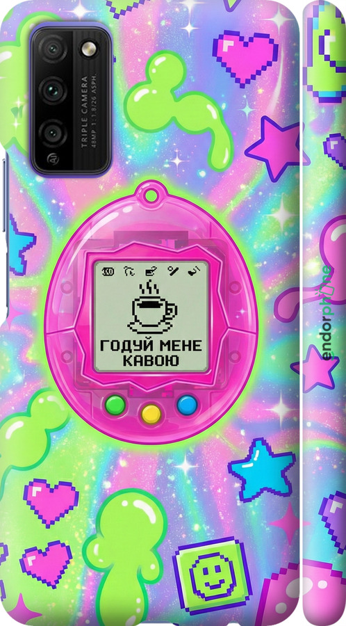 3D пластиковый матовый чехол Y2K Aesthetic Retro Pet: Годуй мене кавою для Huawei Honor 30 Lite - 6784m-2074 изображение 