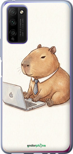 Силиконовый чехол Funny Capybara CEO Working для Huawei Honor 30 Lite - 6777u-2074 изображение 