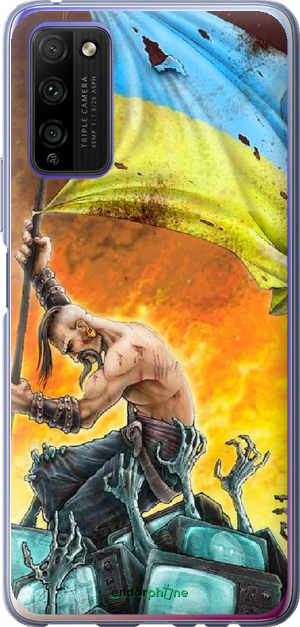 

Силіконовий чохол "Сильна Україна" для Huawei Honor 30 Lite, Синій