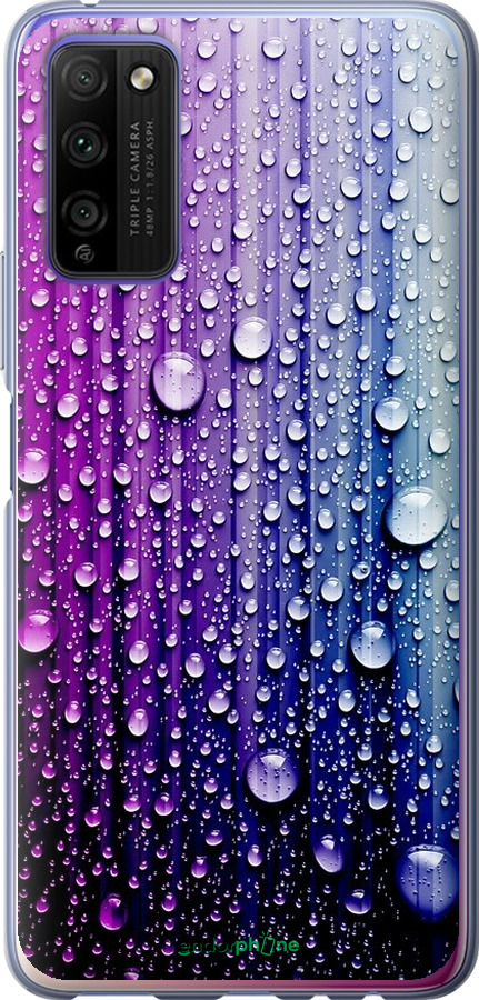 

Силіконовий чохол "Краплини води" для Huawei Honor 30 Lite, Синій