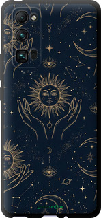 TPU чехол Celestial Harmony: Sun & Moon Gold Mystic Pattern для Huawei Honor 30 Pro - 6778b-1920 изображение 