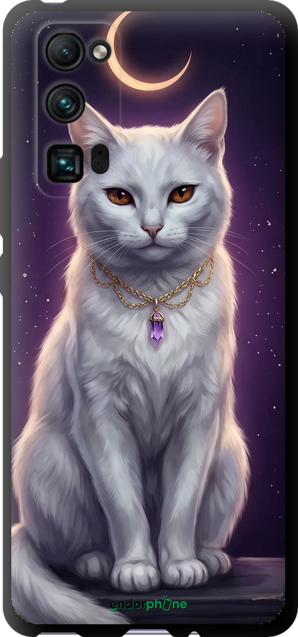 TPU чехол Mystic White Cat Gothic Dark Purple Gold для Huawei Honor 30 Pro - 6805b-1920 изображение 