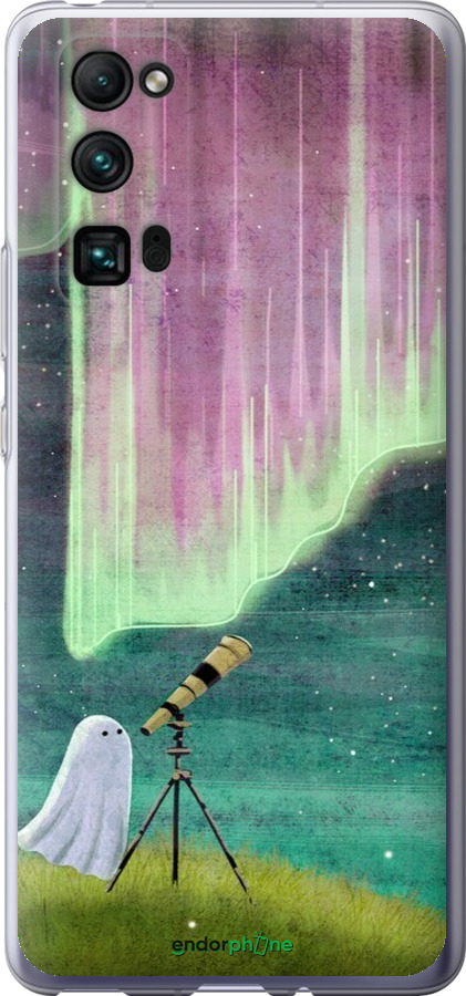 Силиконовый чехол Привидение и звезды для Huawei Honor 30 Pro - 6443u-1920 изображение 