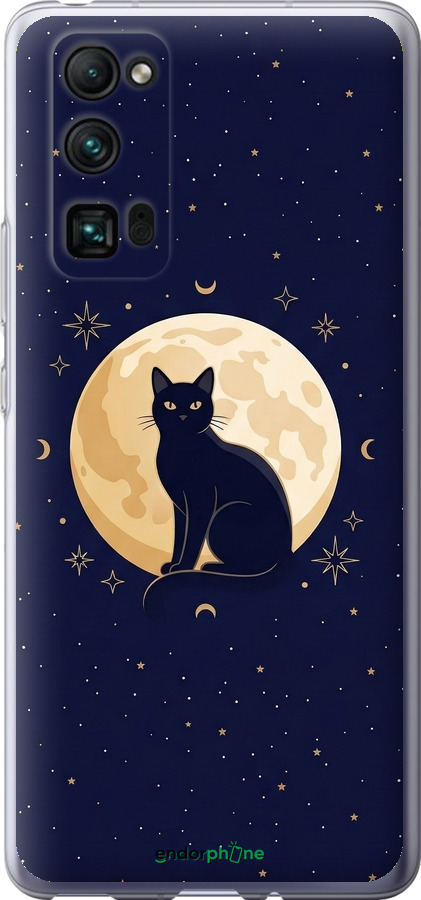 Силиконовый чехол Cute Cat Celestial/Witchy для Huawei Honor 30 Pro - 6787u-1920 изображение 