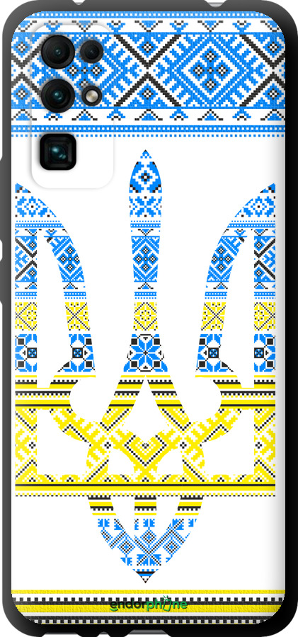 TPU чехол Герб - вышиванка желто-голубая для Huawei Honor 30 - 1197b-1921 изображение 