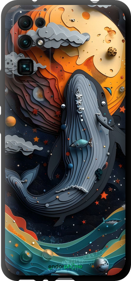 TPU чехол Кит в космосе для Huawei Honor 30 - 6328b-1921 изображение 