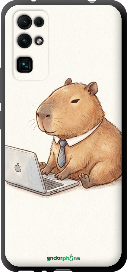 TPU чехол Funny Capybara CEO Working для Huawei Honor 30 - 6777b-1921 изображение 