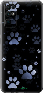 Силиконовый чехол С синими отпечатками лап для Huawei Honor 30 - 6441u-1921 изображение 