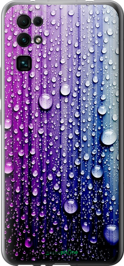 

Силіконовий чохол "Краплини води" для Huawei Honor 30, Синій