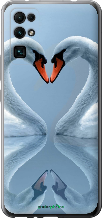 Силиконовый чехол Лебеди для Huawei Honor 30 - 6007u-1921 изображение 