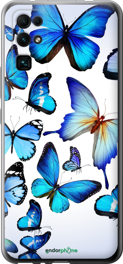 Силиконовый чехол Бабочки для Huawei Honor 30 - 6023u-1921 изображение 
