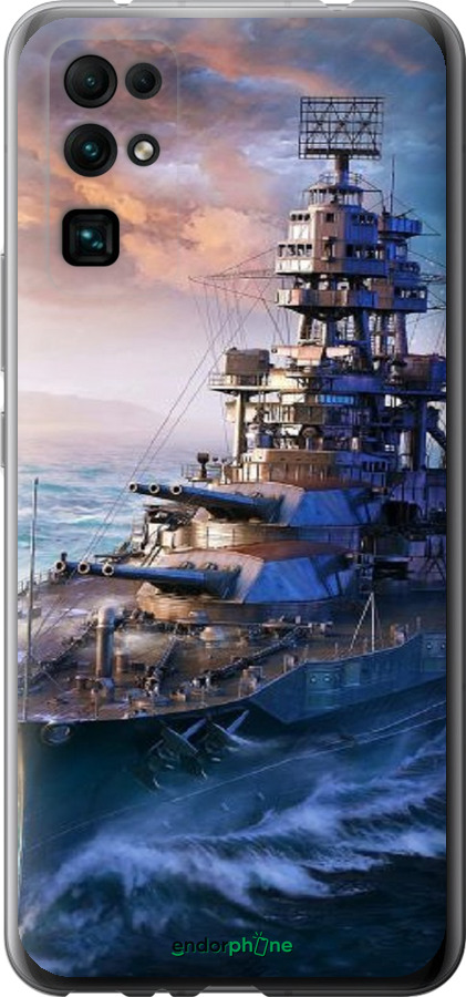 Силиконовый чехол Военный корабль, world of tanks, wargaming для Huawei Honor 30 - 6461u-1921 изображение 