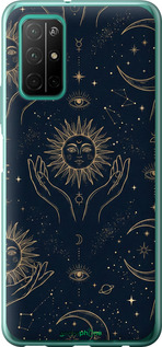 Силиконовый чехол Celestial Harmony: Sun & Moon Gold Mystic Pattern для Huawei Honor 30S - 6778u-1897 изображение 