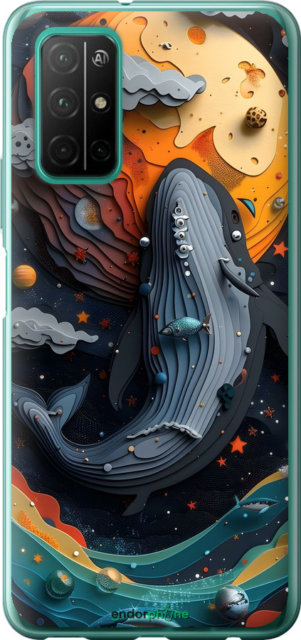 Силіконовий чехол Кит у космосі для Huawei Honor 30S - 6328u-1897 изображение 