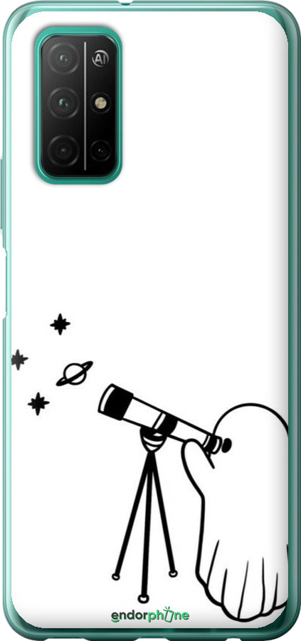 Силіконовий чехол Привид астроном для Huawei Honor 30S - 6444u-1897 изображение 