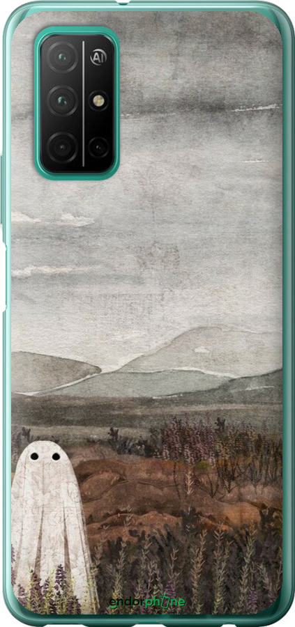 Силіконовий чехол Самотій привид на фоні гір для Huawei Honor 30S - 6486u-1897 изображение 