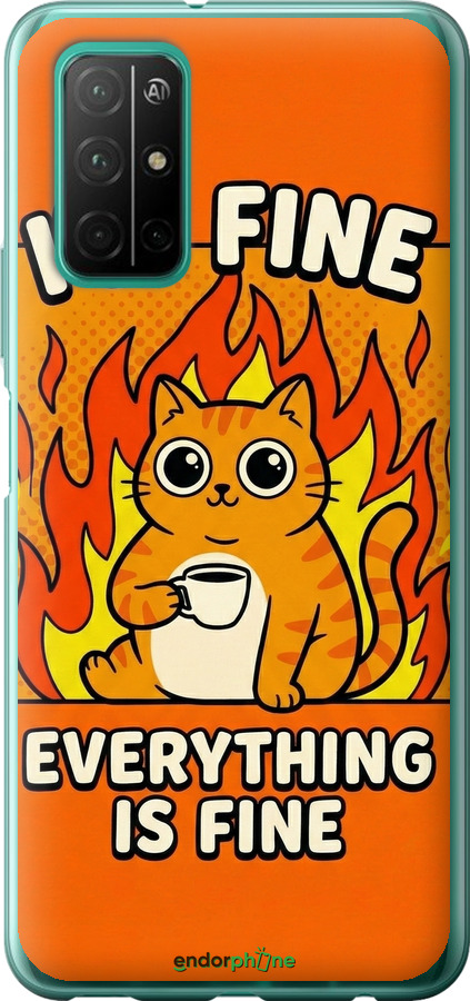 Силиконовый чехол Funny Cat для Huawei Honor 30S - 6786u-1897 изображение 