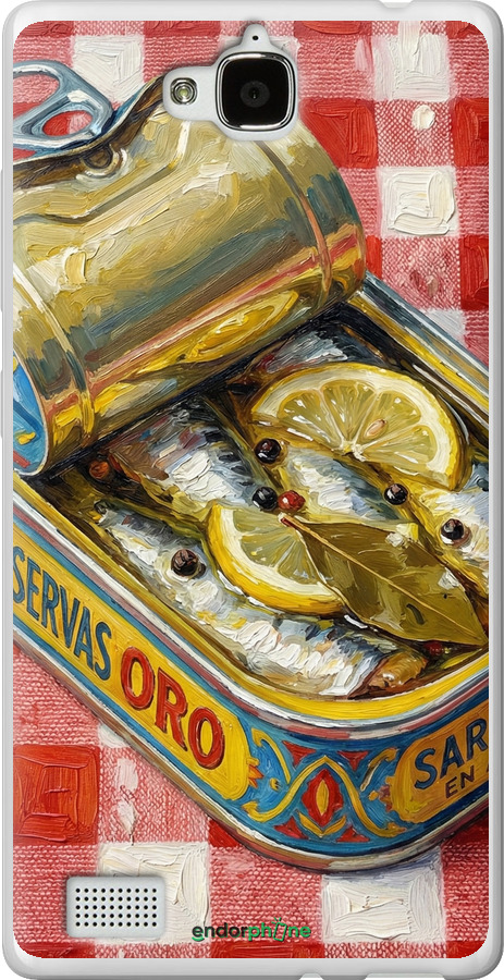 Силіконовий чехол Vintage Sardine Tin Phone для Huawei Honor 3C - 6772u-307 изображение 