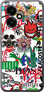 Силиконовый чехол Many different logos для Huawei Honor 400 5G - 4022u-4017 изображение 