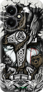 Силіконовий чехол Тату Вікінг для Huawei Honor 400 5G - 4098u-4017 изображение 