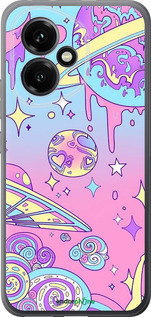 Силиконовый чехол Розовая галактика для Huawei Honor 400 5G - 4146u-4017 изображение 