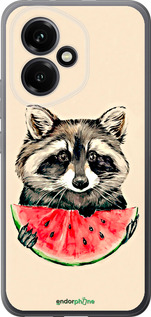 Силиконовый чехол Енотик с арбузом для Huawei Honor 400 5G - 4605u-4017 изображение 